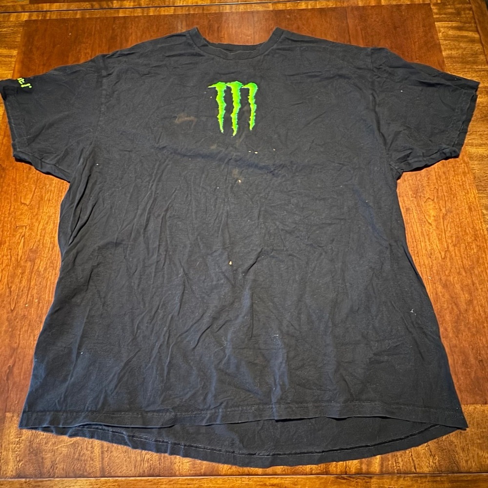 Monster Energy‎ Drink Logo T-Shirt Black Green XXL 2XL Tee